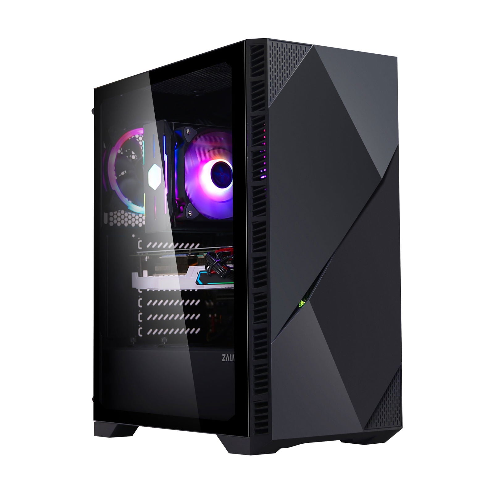 【10％OFF】 w/ Case PC Gaming Mid-Tower ATX Iceberg Z3 Zalman 2 ARGB x PCケース(自作PC用)