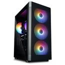 1 of 9: Zalman Zalman i4 TG ATX Gaming PC Case w/ 4 x 140mm Fixed RGB Fans Pre-Installed - Black