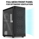 4 of 9: Zalman Zalman i4 TG ATX Gaming PC Case w/ 4 x 140mm Fixed RGB Fans Pre-Installed - Black