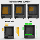 8 of 9: Zalman Zalman i4 TG ATX Gaming PC Case w/ 4 x 140mm Fixed RGB Fans Pre-Installed - Black