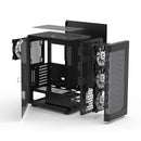 9 of 9: Zalman Zalman i4 TG ATX Gaming PC Case w/ 4 x 140mm Fixed RGB Fans Pre-Installed - Black