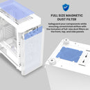 9 of 11: Zalman Zalman i4 TG ATX Gaming PC Case w/ 4 x 140mm Fixed RGB Fans Pre-Installed - White