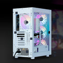 11 of 11: Zalman Zalman i4 TG ATX Gaming PC Case w/ 4 x 140mm Fixed RGB Fans Pre-Installed - White