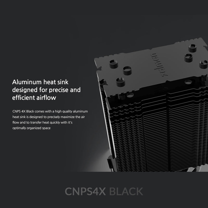 Zalman CNPS 4X Black Edition CPU Air Cooler,  LGA1700 & AM5, 92mm Fan, 150W TDP