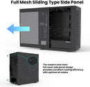 5 of 10: Zalman Zalman i4 Airflow ATX Mid-Tower All-Mesh PC Case w/ 6 x Fans Pre-installed - Black