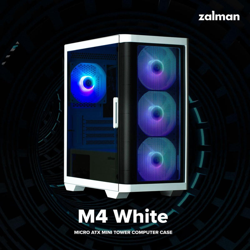 Zalman M4 White ARGB Mid Tower PC Case