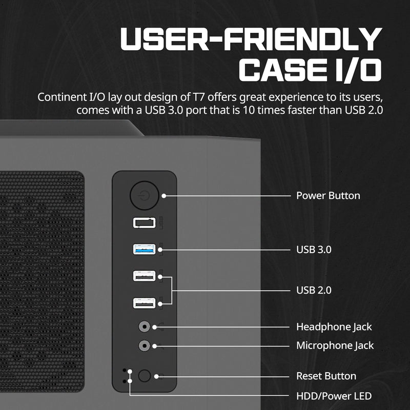 [Certified Refurbished] Zalman T7 ATX Mid-Tower PC Case