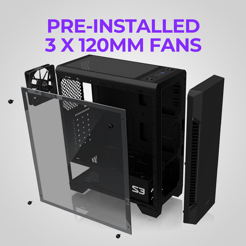 [Certified Refurbished] Zalman S3 TG ATX Mid-Tower PC Case