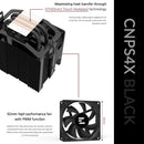 7 of 8: Zalman Zalman CNPS 4X Black Edition CPU Air Cooler, LGA1700 & AM5, 92mm Fan, 150W TDP