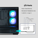 9 of 9: Zalman Zalman P30 mATX Mini-Tower PC Case Panoramic Glass 3 x ARGB Fans - Black