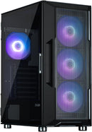 2 of 8: Zalman Zalman i3 ARGB Airflow ATX Mid-Tower Gaming PC Case - Black