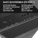 8 of 8: Zalman Zalman i3 ARGB Airflow ATX Mid-Tower Gaming PC Case - Black