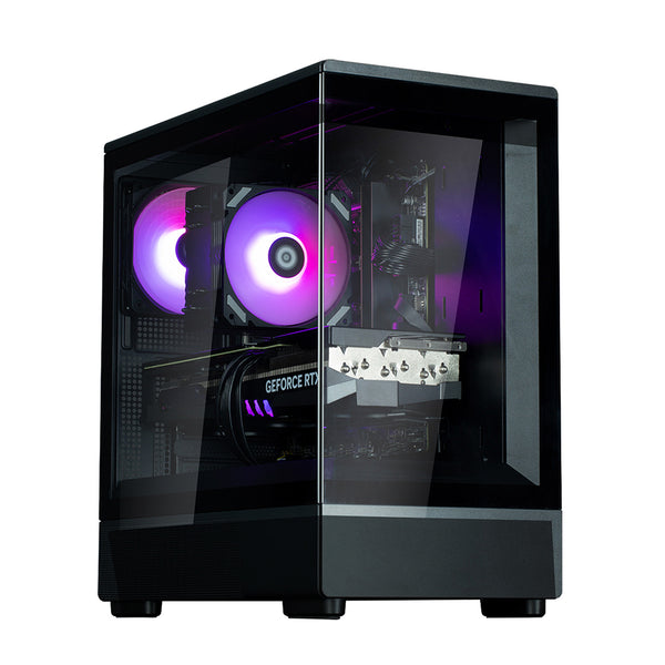 Zalman P10 mATX Mini-Tower PC Case Panoramic Glass 1 x ARGB Fan - Black