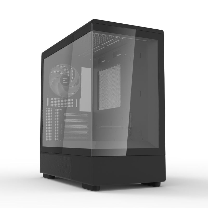 Zalman P10 mATX Mini-Tower PC Case, Panoramic Glass, 1 x PWM ARGB Fan - Black