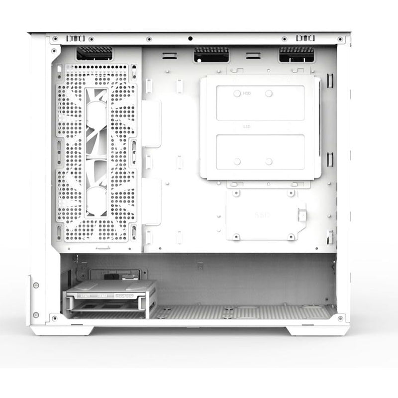 [Certified Refurbished] Zalman P30 mATX Panoramic Glass PC Case - White