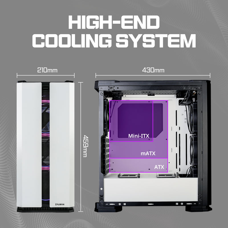Zalman X3 White ATX Premium Mid-Tower High-End PC Case