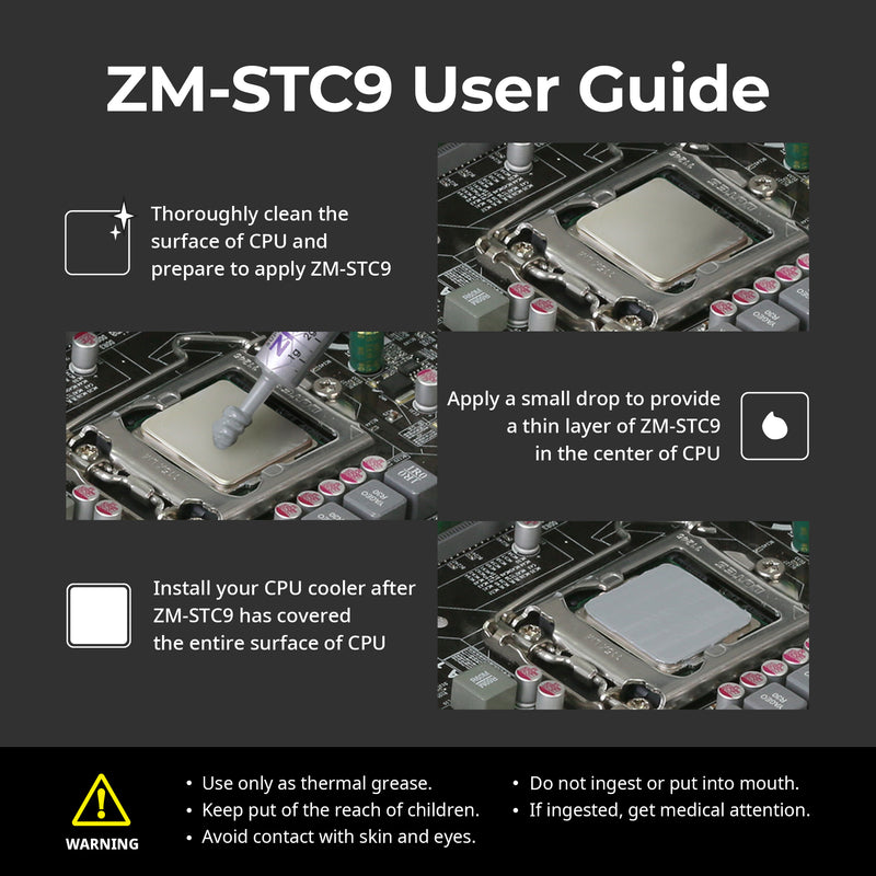 Zalman ZM-STC9 Superconducting Thermal Grease Paste Compound (4g) for CPU / GPU Cooler