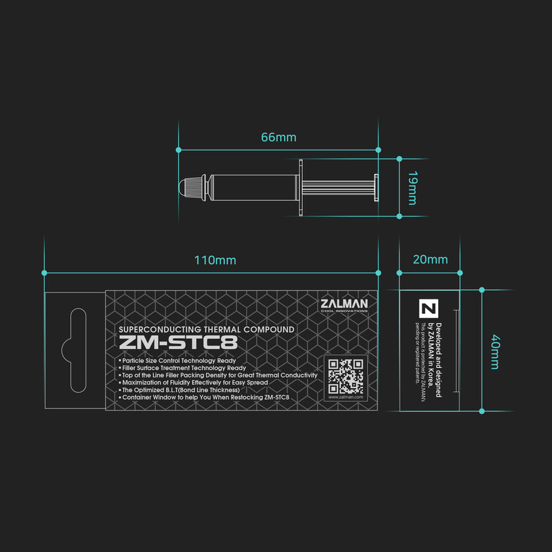 Zalman ZM-STC8 Thermal Grease Paste Compound (1g) for CPU / GPU Cooler