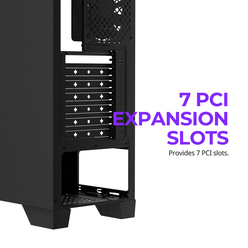 Zalman S3 TG ATX Mid-Tower PC Case 3 x Fans w/ Tempered Glass Side Panel