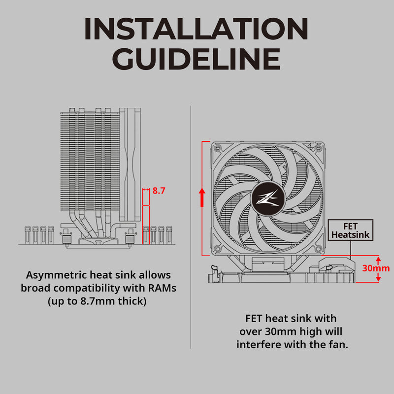 Zalman CNPS 10X Performa CPU Air Cooler, 135mm Fan, LGA 1700/AM4, 180W TDP - Black
