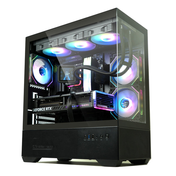 Zalman CHRONIX ATX Mid-Tower PC Case, 3 x Prism ARGB Fans Preinstalled, USB Type-C 3.2, Black