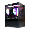 1 of 10: Zalman CUBIX-G Micro-ATX PC Case, MATX Case with 3 X 120mm FRGB Fans Pre-Installed, USB Type-C Port, Black