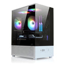 1 of 10: Zalman CUBIX-G Micro-ATX PC Case, MATX Case with 3 X 120mm FRGB Fans Pre-Installed, USB Type-C Port, Panda Edition