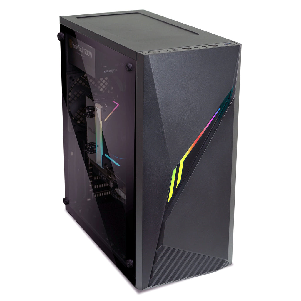Raven Computer Case Zalman Raven ATX Mid-Tower Gaming PC Case - RGB Lighting Strip with Co ...
