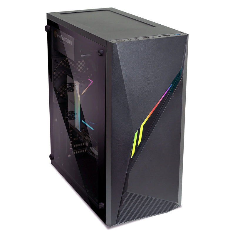 Zalman Raven ATX Mid-Tower Gaming PC Case - RGB Lighting Strip with Control Button