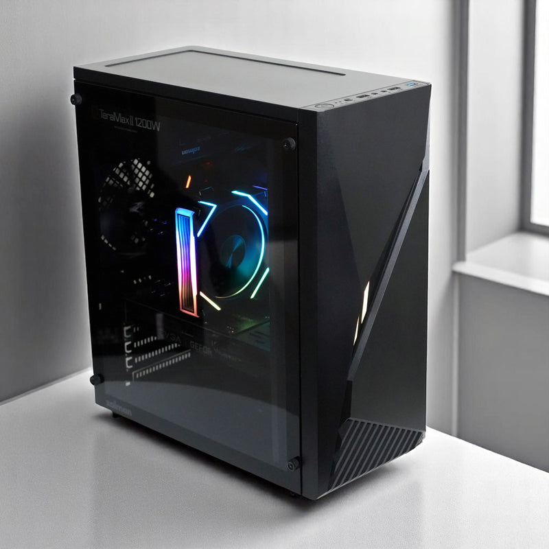 Zalman Raven ATX Mid-Tower Gaming PC Case - RGB Lighting Strip with Control Button