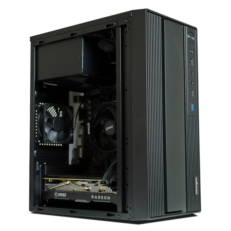 Zalman T6 MINI Compact M-ATX PC Case - Micro-ATX Mini-ITX SFF SFX HTPC, Space Saving Mini Tower Office PC Workstation