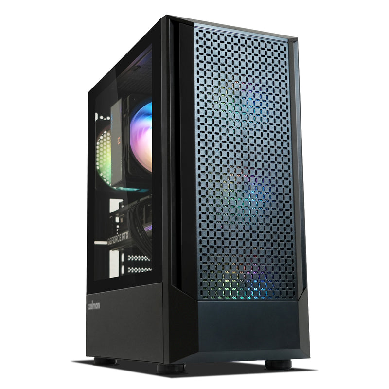 Zalman FIT Mid-Tower ATX Gaming PC Case - 4 x 120mm ARGB Fans Pre-Installed, Black
