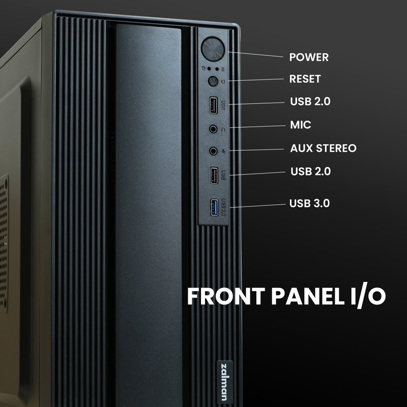 Zalman T6 MINI Compact M-ATX PC Case - Micro-ATX Mini-ITX SFF SFX HTPC, Space Saving Mini Tower Office PC Workstation