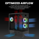 6 of 9: [Pickup Only] Zalman CHRONIX ATX Mid-Tower PC Case, 3 x Prism ARGB Fans Preinstalled, USB Type-C 3.2, Black