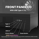 7 of 9: [Pickup Only] Zalman CHRONIX ATX Mid-Tower PC Case, 3 x Prism ARGB Fans Preinstalled, USB Type-C 3.2, Black