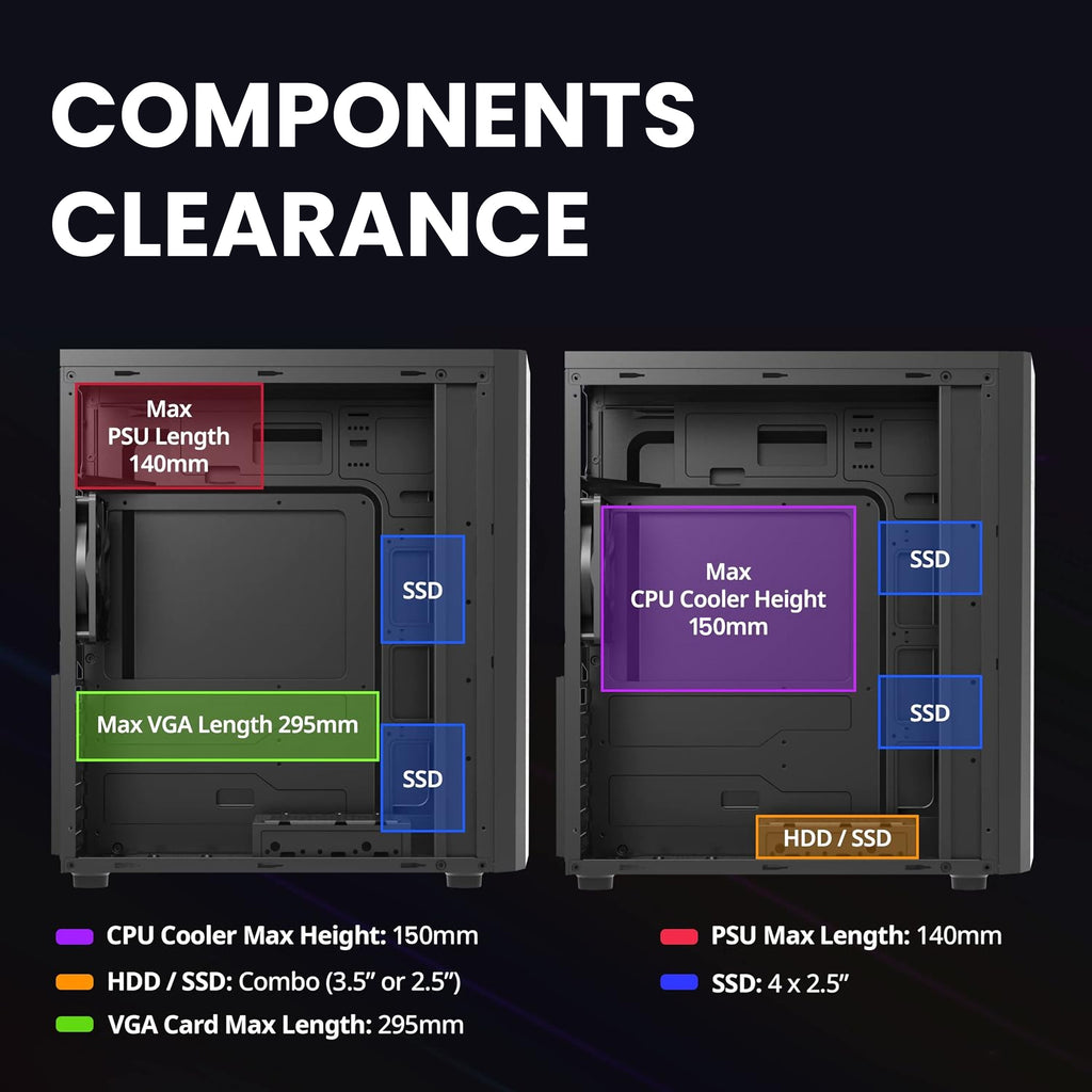 Raven Computer Case Zalman Raven ATX Mid-Tower Gaming PC Case - RGB Lighting Strip with Co ...