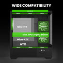 9 of 9: [Pickup Only] Zalman CHRONIX ATX Mid-Tower PC Case, 3 x Prism ARGB Fans Preinstalled, USB Type-C 3.2, Black