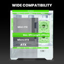 9 of 10: [Pickup Only] Zalman CHRONIX ATX Mid-Tower PC Case, 3 x Prism ARGB Fans Preinstalled, USB Type-C 3.2, White