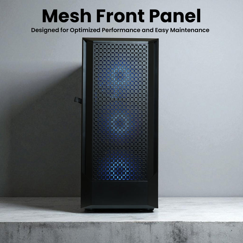 Zalman FIT Mid-Tower ATX Gaming PC Case - 4 x 120mm ARGB Fans Pre-Installed, Black