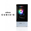 2 of 10: Zalman CUBIX-G Micro-ATX PC Case, MATX Case with 3 X 120mm FRGB Fans Pre-Installed, USB Type-C Port, Panda Edition