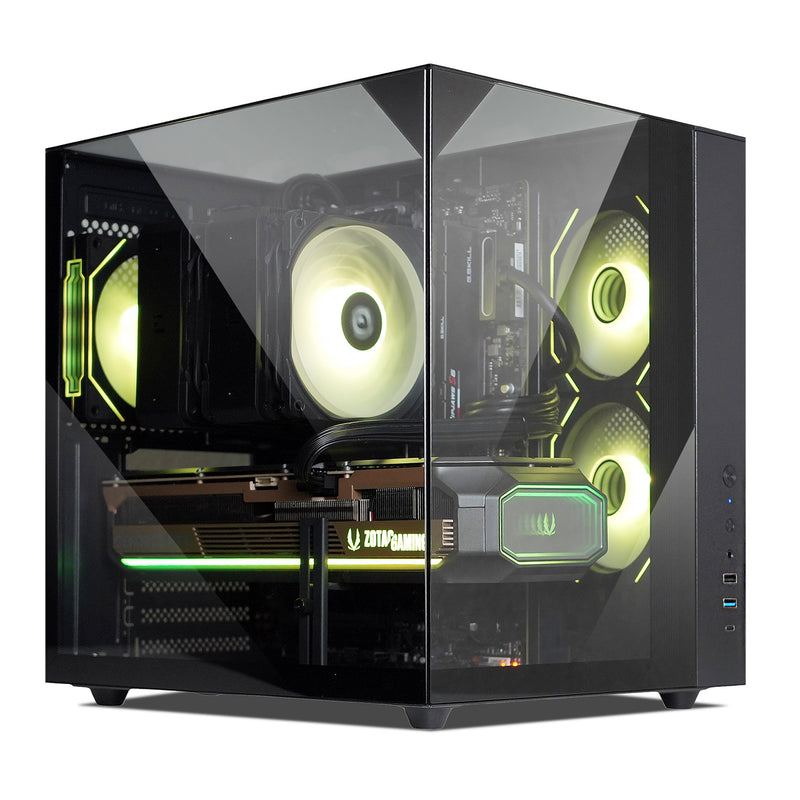 Zalman ZQBE ATX Mid-Tower PC Case, 3 x 120mm PWM ARGB Fans, Black