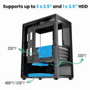 8 of 10: Zalman CUBIX-G Micro-ATX PC Case, MATX Case with 3 X 120mm FRGB Fans Pre-Installed, USB Type-C Port, Panda Edition