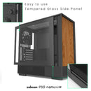 5 of 10: [Pickup Only] Zalman P10 NAMU mATX Mini Tower PC Case - Genuine Walnut Wood, Black