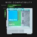 6 of 8: [Pickup Only] Zalman P10 NAMU mATX Mini Tower PC Case - Genuine Walnut Wood, White