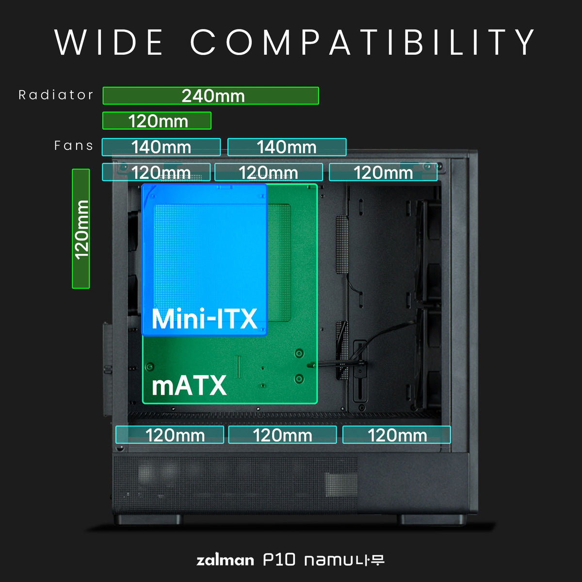 Pickup Only] Zalman P10 NAMU mATX Mini Tower PC Case - Genuine