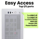 6 of 9: Zalman CUBIX Compact Mini Tower mATX PC Case, Micro-ATX DTX ITX SFF SFX HTPC Small Form Factor, White