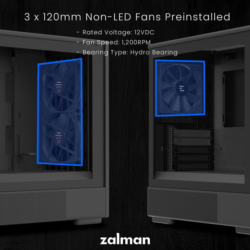 Zalman P10 NAMU mATX Mini Tower PC Case - Genuine Walnut Wood, Black