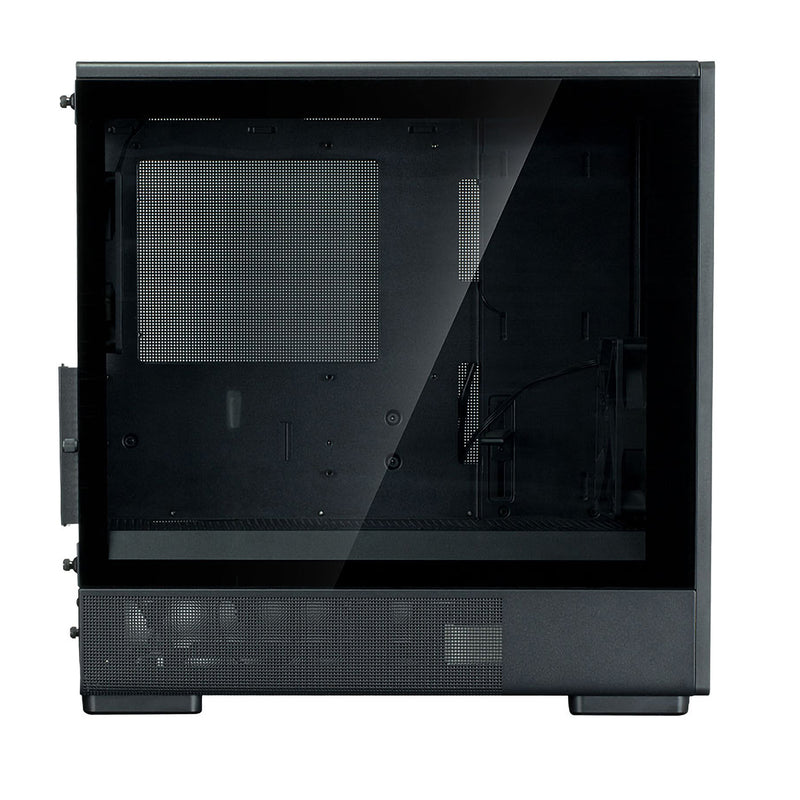 Zalman P10 NAMU mATX Mini Tower PC Case - Genuine Walnut Wood, Black