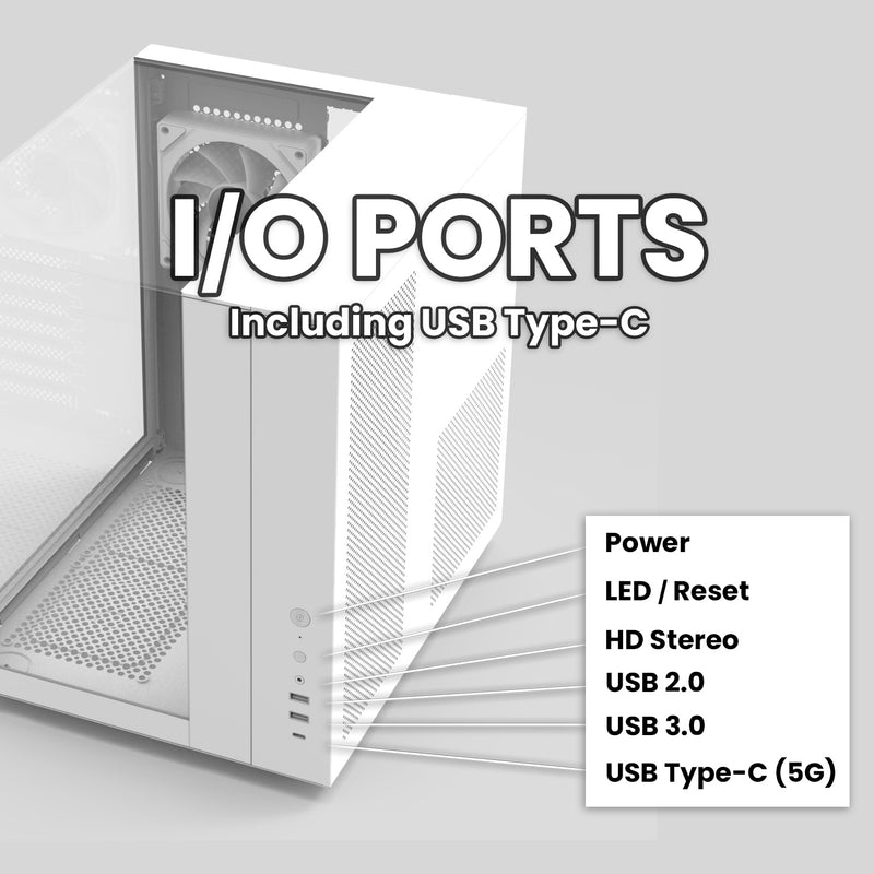 Zalman ZQBE ATX Mid-Tower PC Case, 3 x 120mm PWM ARGB Fans, White