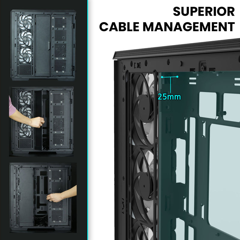 Zalman P50 Flagship ATX Mid-Tower Premium PC Case, Black (Fans Not Included)
